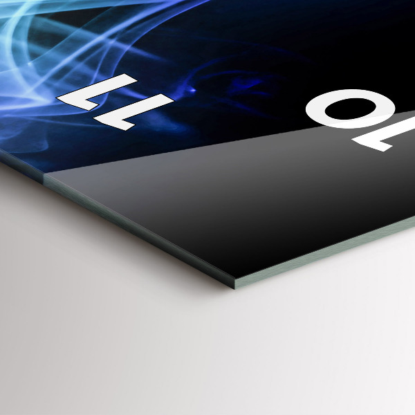 Ceas vertical de perete din sticlă Linii colorate abstracte