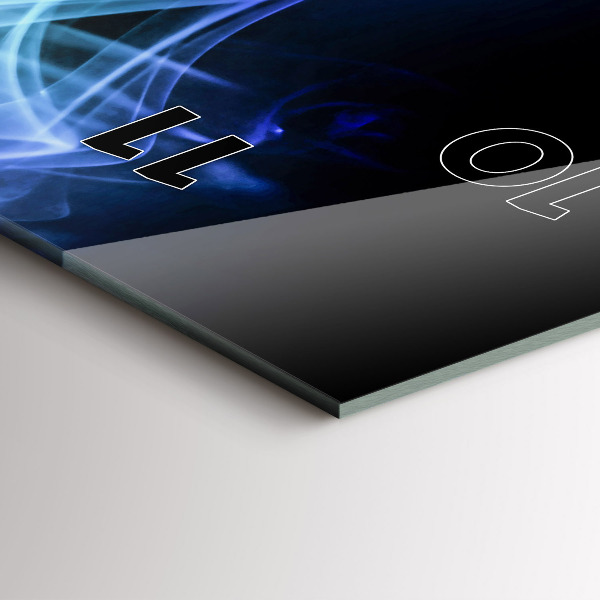 Ceas vertical de perete din sticlă Linii colorate abstracte