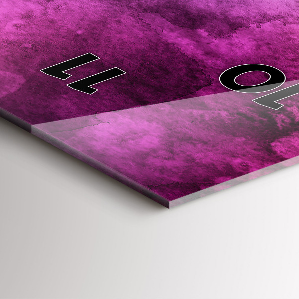 Ceas vertical de perete din sticlă Pete colorate