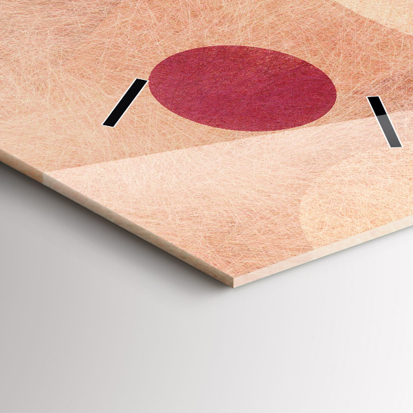 Ceas vertical de perete din sticlă Abstracția geometrică