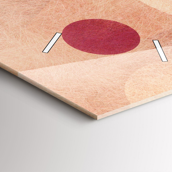 Ceas vertical de perete din sticlă Abstracția geometrică