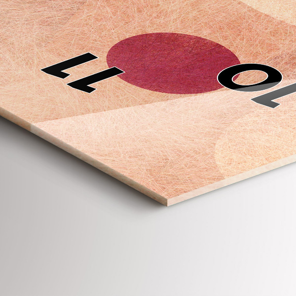 Ceas vertical de perete din sticlă Abstracția geometrică