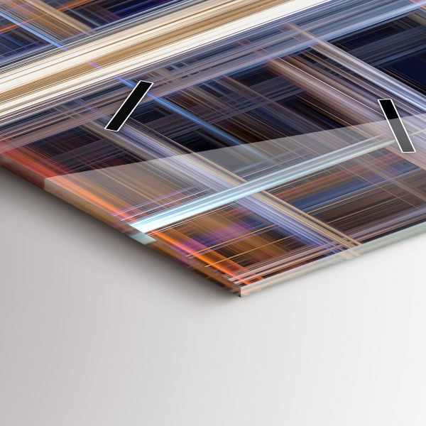 Ceas vertical de perete din sticlă Abstracția geometriei