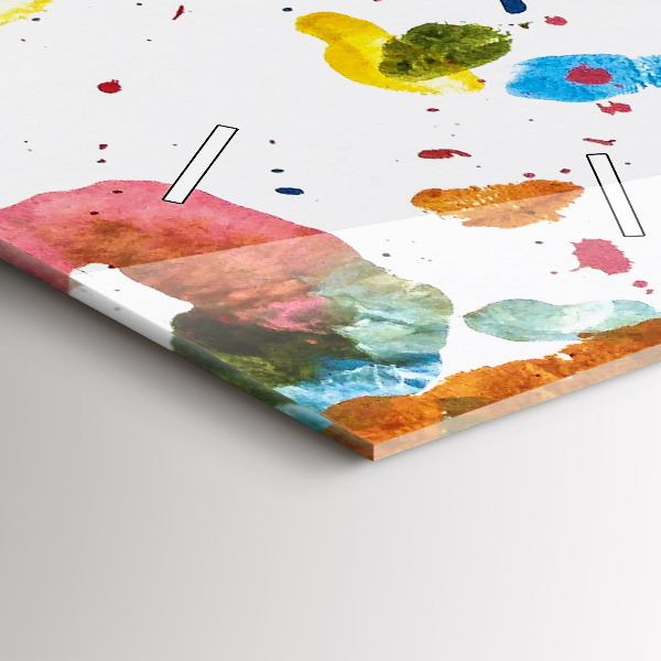 Ceas vertical de perete din sticlă Amprentele mâinilor copiilor