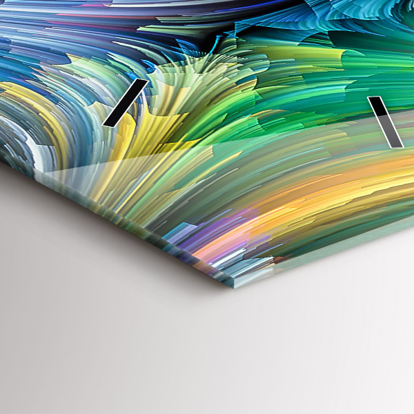 Ceas vertical de perete din sticlă Abstracția vânzării