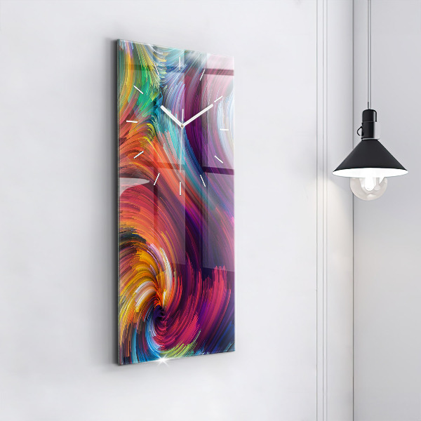 Ceas vertical de perete din sticlă Abstracția vânzării