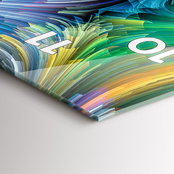 Ceas vertical de perete din sticlă Abstracția vânzării