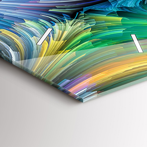 Ceas vertical de perete din sticlă Abstracția vânzării