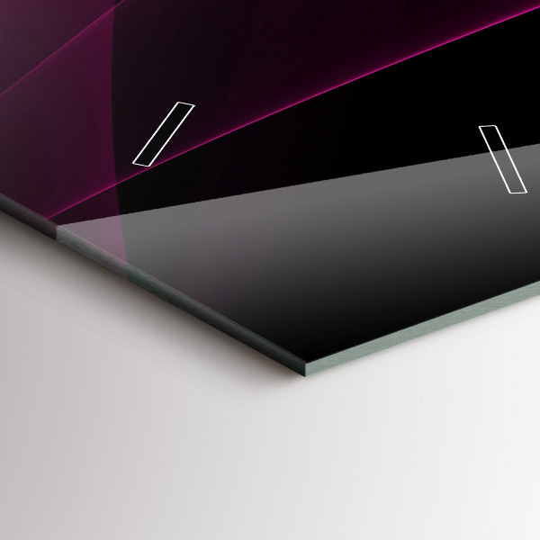 Ceas vertical de perete din sticlă Abstracție roz