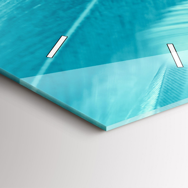 Ceas vertical de perete din sticlă Vintage verde și turcoaz