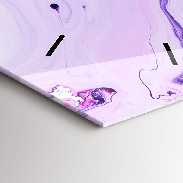 Ceas vertical de perete din sticlă Fundal colorat