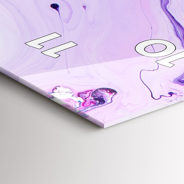 Ceas vertical de perete din sticlă Fundal colorat