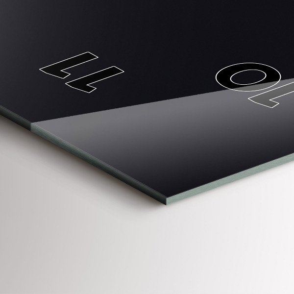 Ceas vertical de perete din sticlă Val futurist