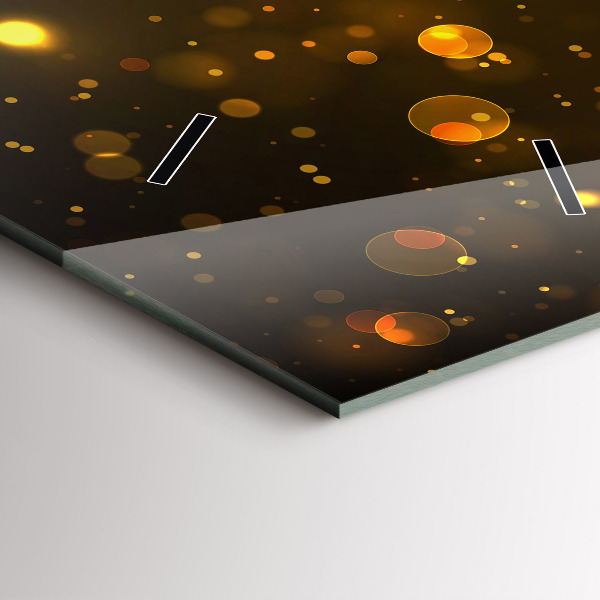 Ceas vertical de perete din sticlă Polen auriu