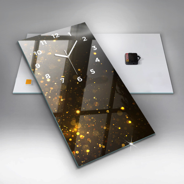 Ceas vertical de perete din sticlă Polen auriu