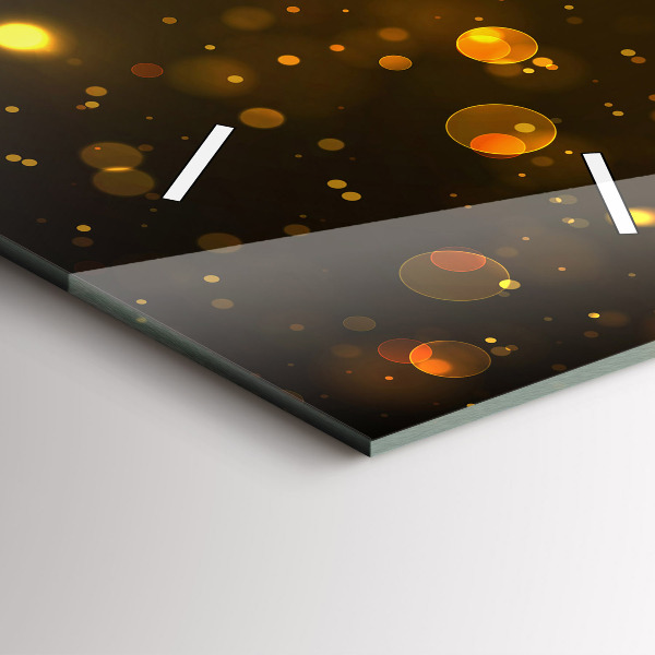 Ceas vertical de perete din sticlă Polen auriu