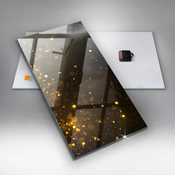 Ceas vertical de perete din sticlă Polen auriu