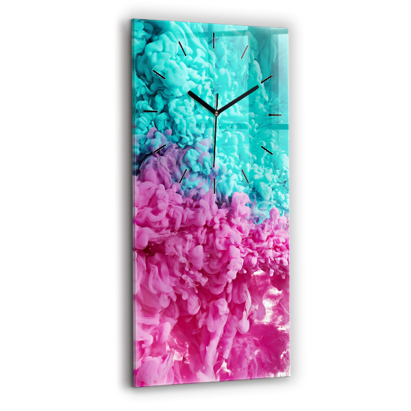 Ceas vertical de perete din sticlă Artă modernă – pete