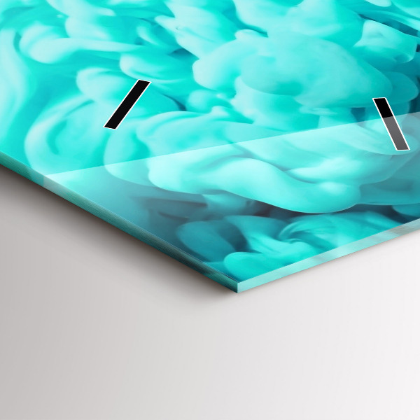 Ceas vertical de perete din sticlă Artă modernă – pete