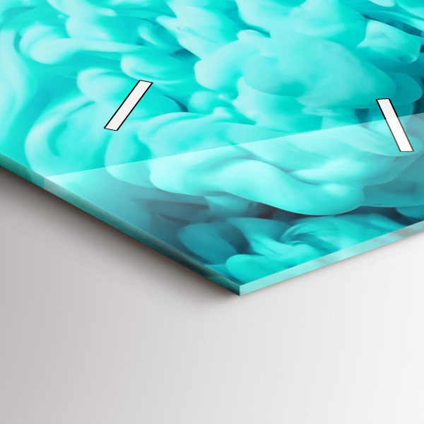 Ceas vertical de perete din sticlă Artă modernă – pete