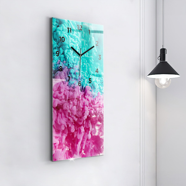 Ceas vertical de perete din sticlă Artă modernă – pete