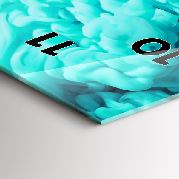 Ceas vertical de perete din sticlă Artă modernă – pete