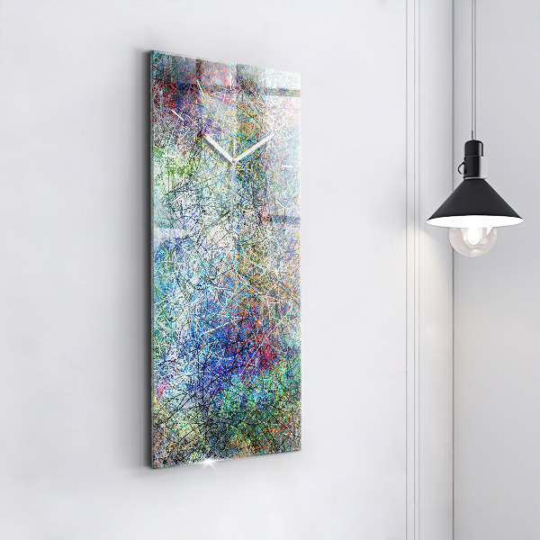Ceas vertical de perete din sticlă Abstracția - Emoții