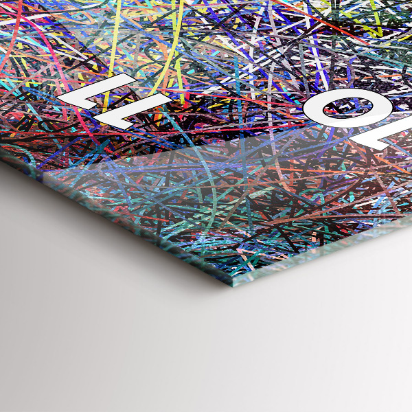 Ceas vertical de perete din sticlă Abstracția - Emoții