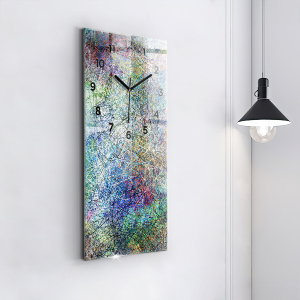 Ceas vertical de perete din sticlă Abstracția - Emoții
