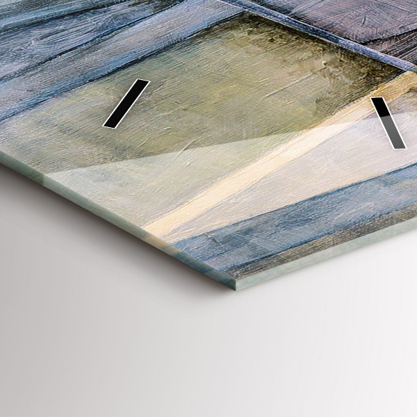 Ceas vertical de perete din sticlă Pictura impresionistă