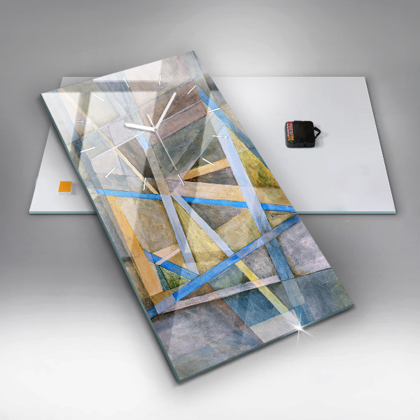 Ceas vertical de perete din sticlă Pictura impresionistă