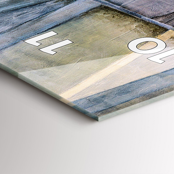 Ceas vertical de perete din sticlă Pictura impresionistă