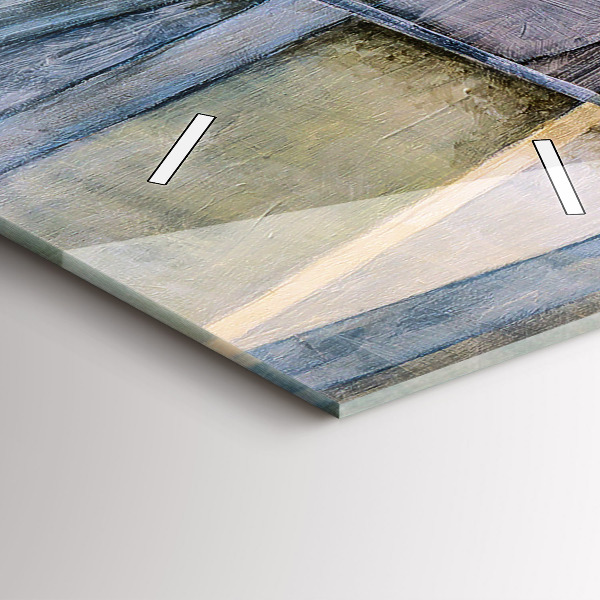 Ceas vertical de perete din sticlă Pictura impresionistă