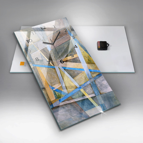 Ceas vertical de perete din sticlă Pictura impresionistă