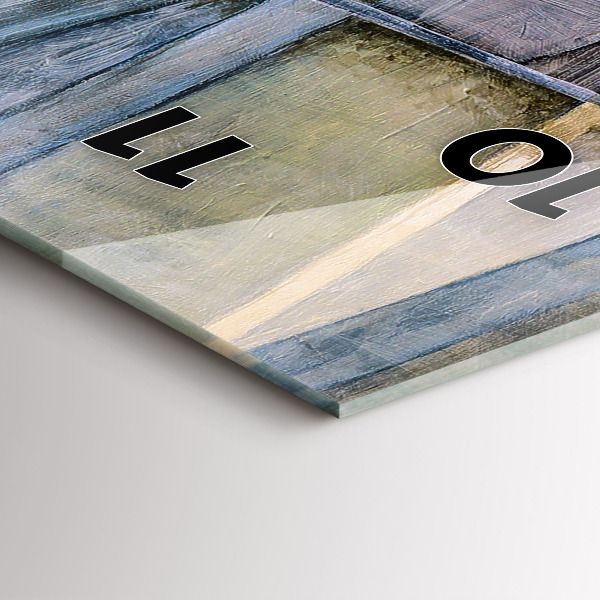 Ceas vertical de perete din sticlă Pictura impresionistă