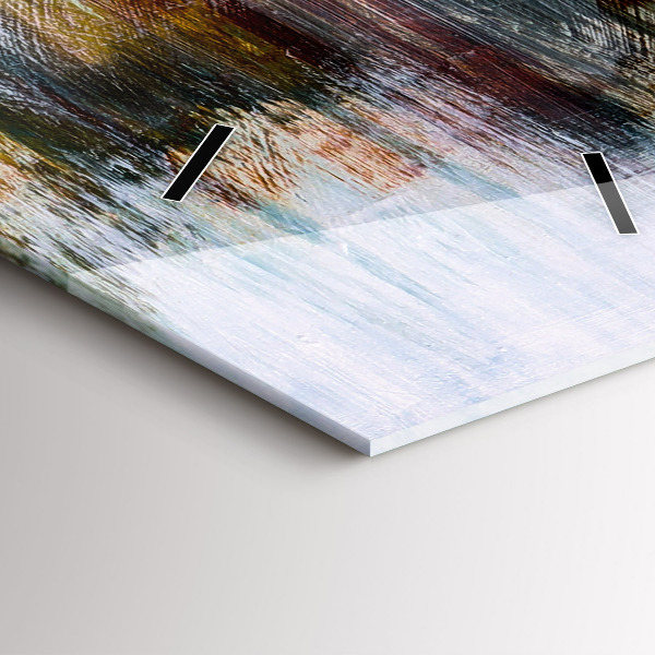 Ceas vertical de perete din sticlă Abstracția