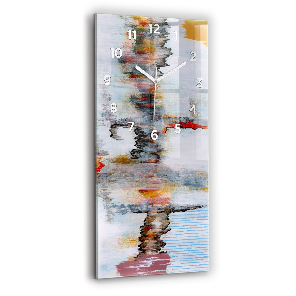 Ceas vertical de perete din sticlă Abstracția