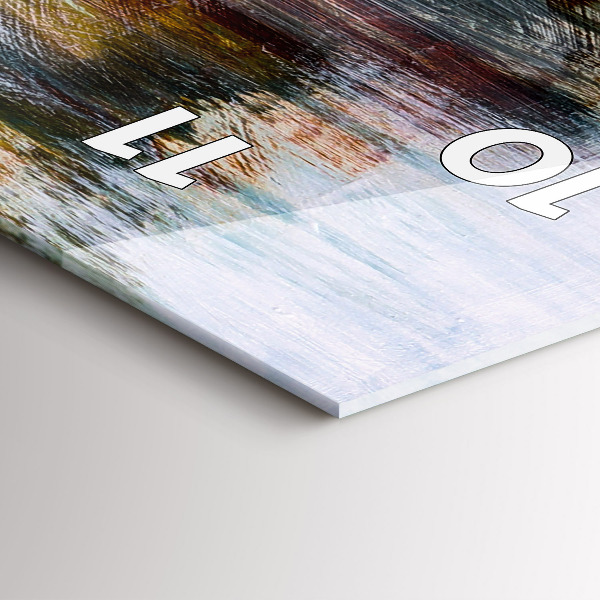 Ceas vertical de perete din sticlă Abstracția