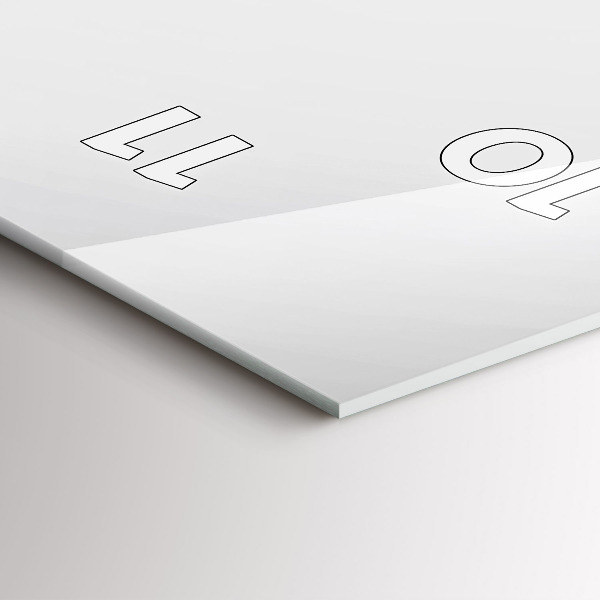 Ceas vertical de perete din sticlă Linii abstracte