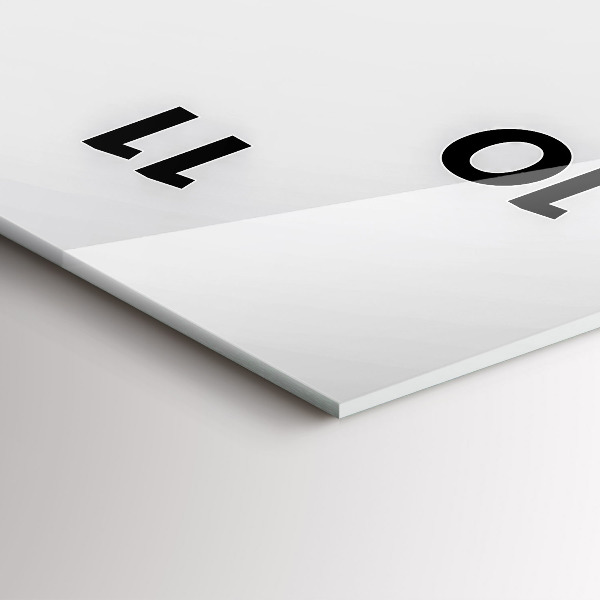 Ceas vertical de perete din sticlă Linii abstracte