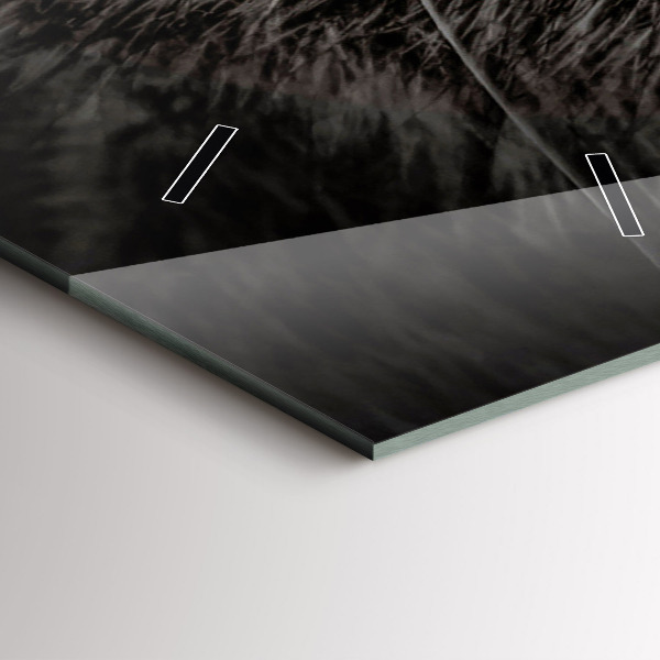 Ceas vertical de perete din sticlă Câine și pisică scoțian