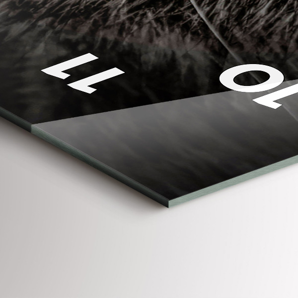 Ceas vertical de perete din sticlă Câine și pisică scoțian