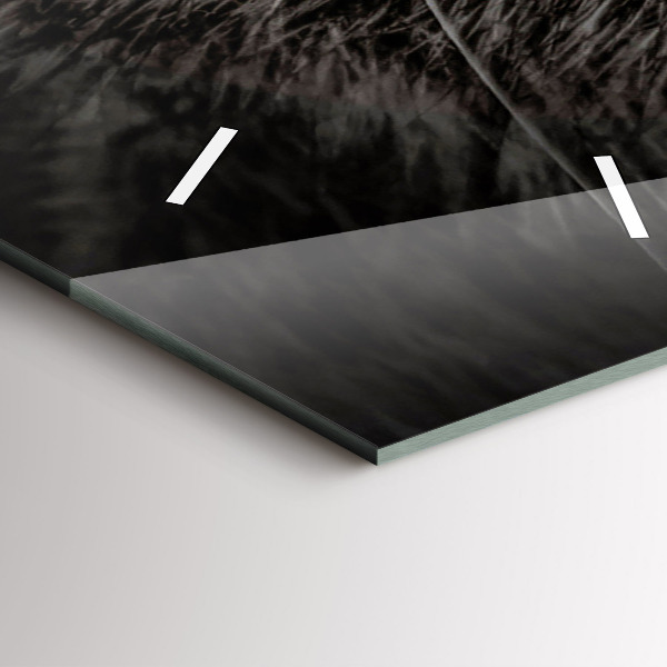 Ceas vertical de perete din sticlă Câine și pisică scoțian