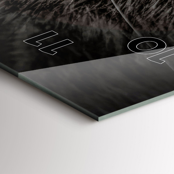 Ceas vertical de perete din sticlă Câine și pisică scoțian