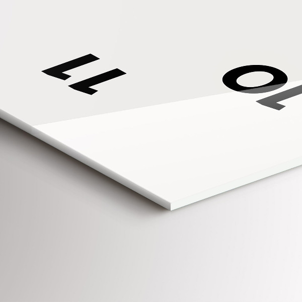 Ceas vertical de perete din sticlă Fazele lunii și ochiul