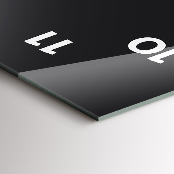 Ceas vertical de perete din sticlă Fazele lunii și insecte