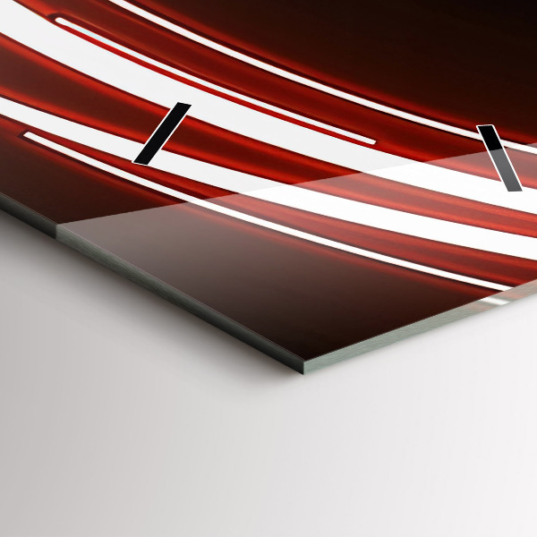 Ceas vertical de perete din sticlă Pisica cu ochii roșii