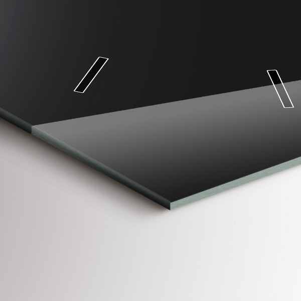 Ceas vertical de perete din sticlă Fazele lunii și clepsidra