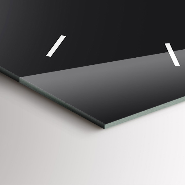 Ceas vertical de perete din sticlă Fazele lunii și clepsidra