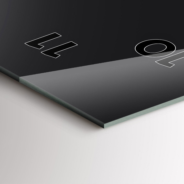 Ceas vertical de perete din sticlă Fazele lunii și clepsidra